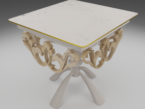 table with patterns for unreal engine 4 pbr low-poly 3D Model