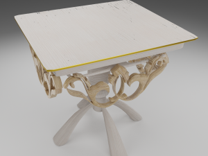 table with patterns for unreal engine 4 pbr low-poly 3D Model