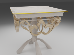 table with patterns for unreal engine 4 pbr low-poly 3D Model