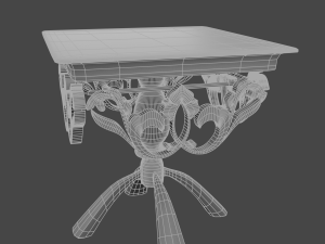 table with patterns for unreal engine 4 pbr low-poly 3D Model