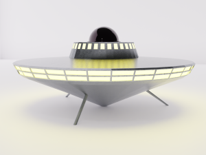 ufo from the motion picture pbr textures low-poly 3D Model