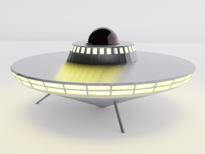 ufo from the motion picture pbr textures low-poly 3D-Modell
