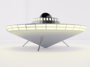 ufo from the motion picture pbr textures low-poly 3D-Modell