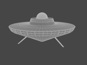 ufo from the motion picture pbr textures low-poly 3D-Modell