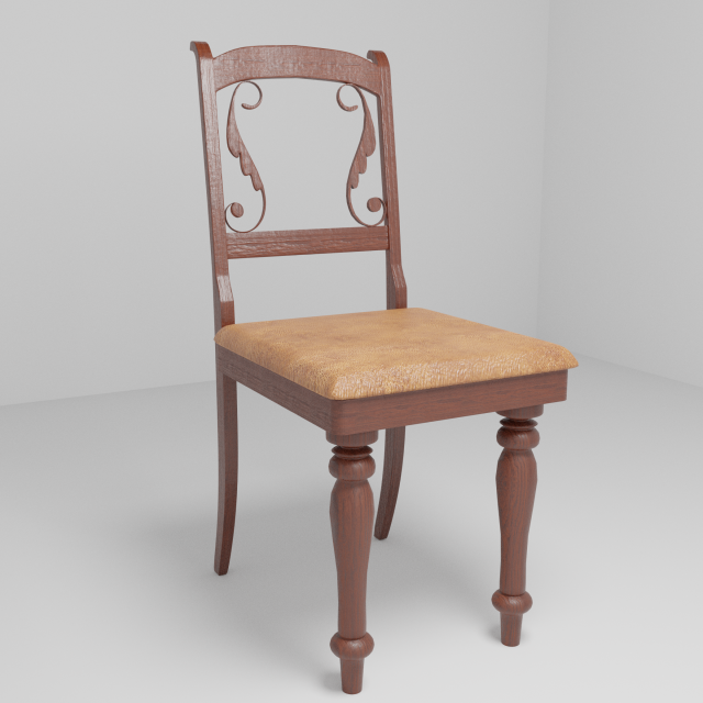dining chair optimized unreal engine 4 3Dモデル .c4d .max .obj .3ds .fbx .stl .blend 