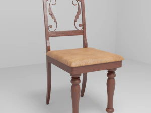 cadeira de jantar otimizada motor irreal 4 Modelo 3D