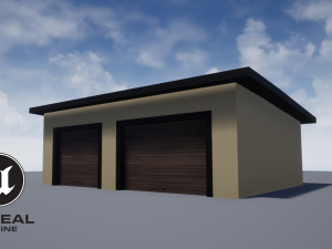 double garage Modelo 3D