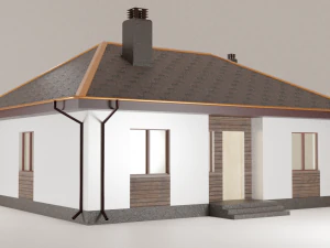 테라스가 있는 집 프로젝트 3D 모델