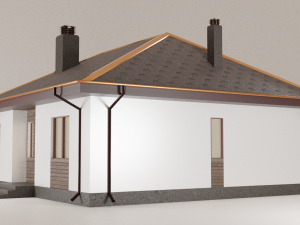 house project with a terrace 3D मॉडल