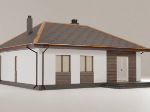 house project with a terrace 3D Model