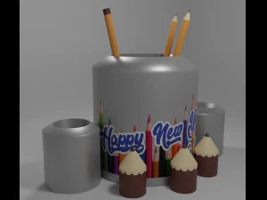 organizatör kalemler 3D Model