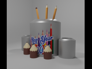 organizer pens 3Dモデル
