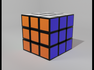 rubiks cube 3 by 3 3D Model
