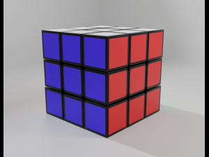 rubiks cube 3 by 3 3D Model