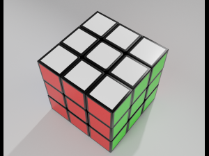 rubiks cube 3 by 3 3D Model