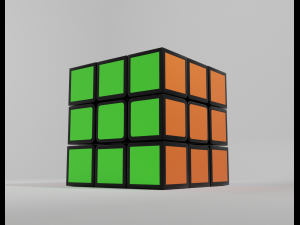 rubiks cube 3 by 3 3D Model