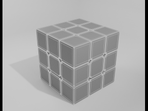 rubiks cube 3 by 3 3D Model