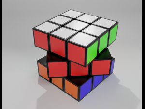 rubiks cube 3x3 disassembled 3D-Modell