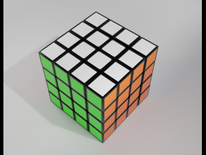 rubiks cube 4x4 3D Model