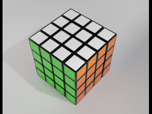rubiks cube 4x4 3D Model