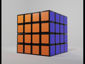 rubiks cube 4x4 3D Model