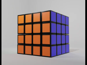 rubiks cube 4x4 3D Model