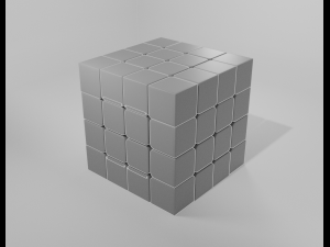rubiks cube 4x4 3D Model