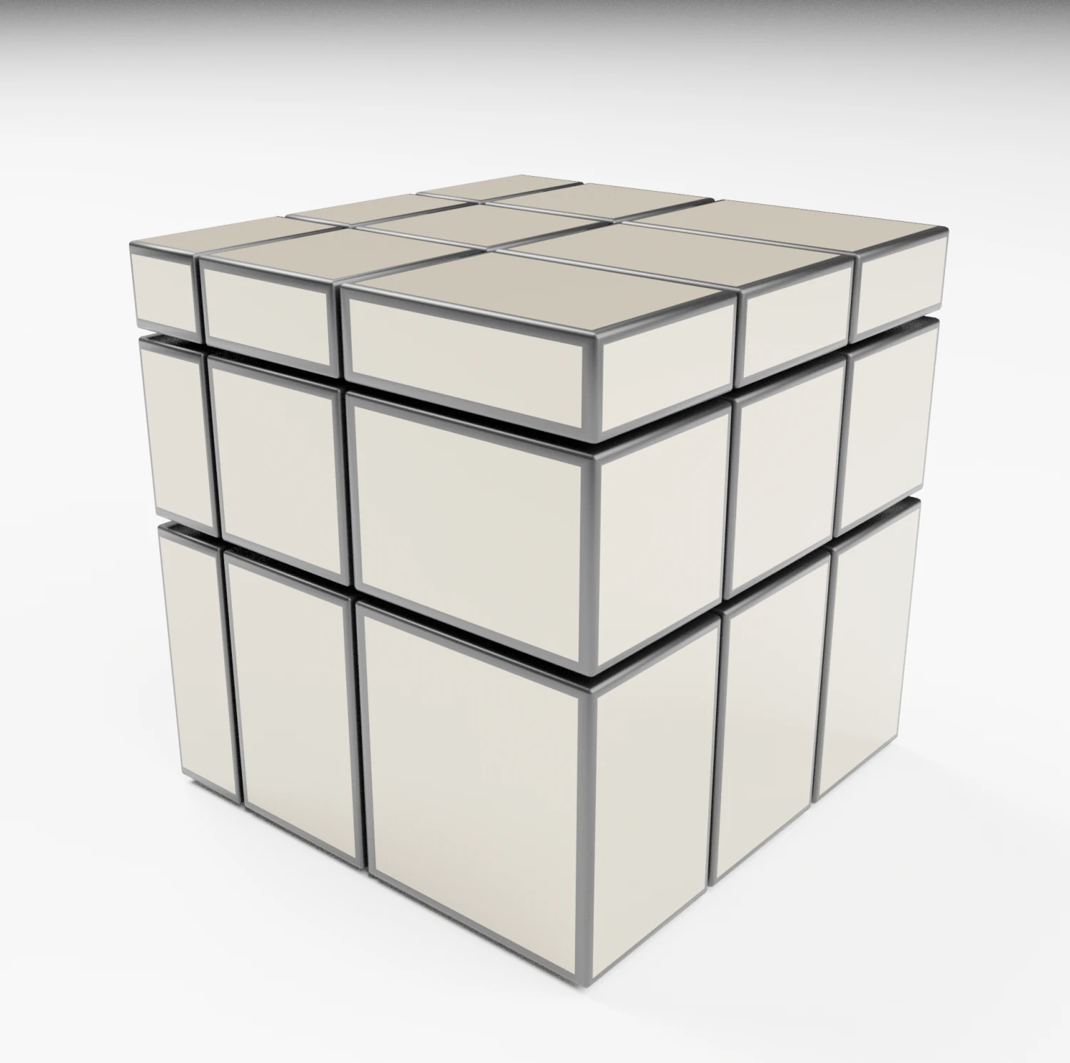 mirror rubiks cube 3D Model .c4d .max .obj .3ds .fbx .stl .blend 