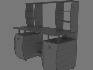 computer desk collection 6 models 3D 모델
