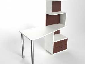 computer desk collection 6 models 3D 모델