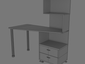computer desk collection 6 models 3D 모델