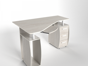 computer desk collection 6 models 3D 모델