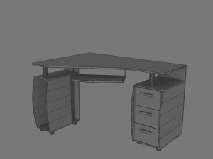computer desk collection 6 models 3D 모델