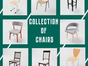 collection of chairs 8 models 3D Model