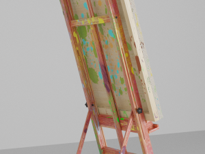drawing on a paint easel 3D Model