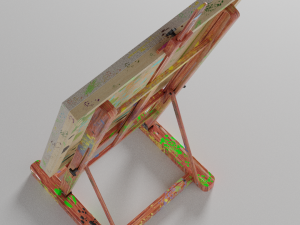 drawing on a paint easel 3D Model