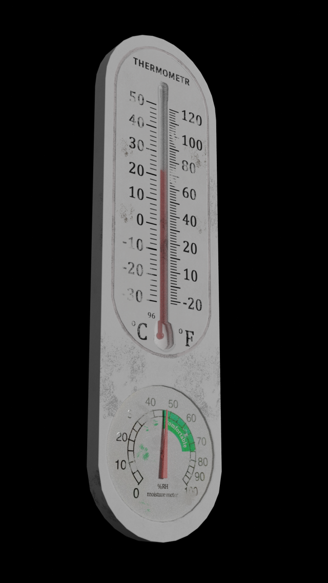 outdoor thermometer Modelo 3D .c4d .max .obj .3ds .fbx .stl .blend 