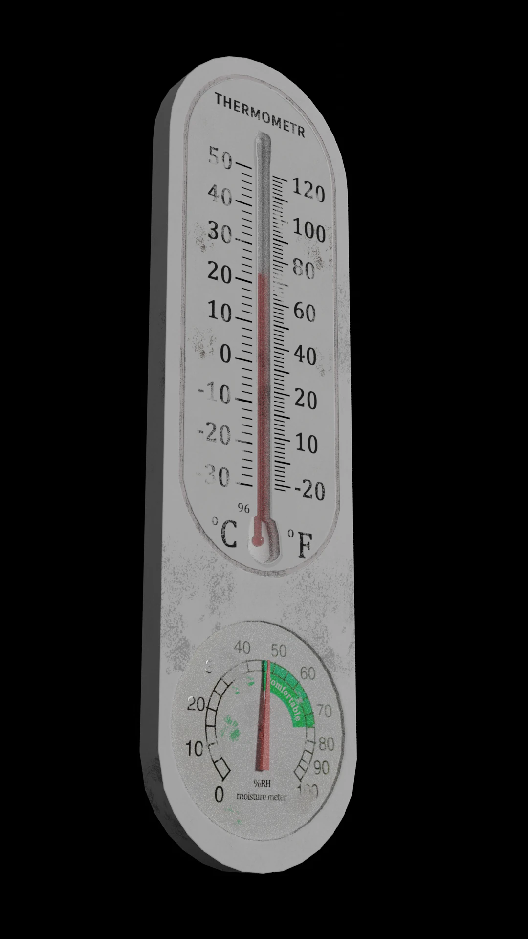 outdoor thermometer 3D Model .c4d .max .obj .3ds .fbx .stl .blend