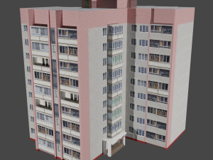 apartment building series b 3Dモデル