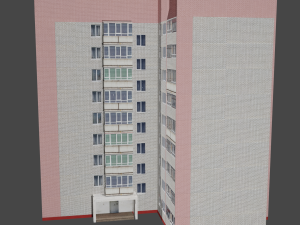 apartment building series b 3D Model