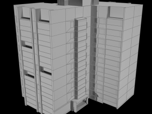 apartment building series b 3D Model
