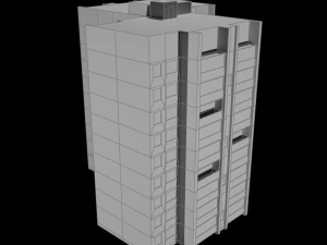 Mehrfamilienhausserie b 3D Modell