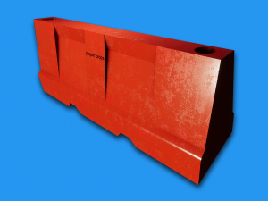 Plastic construction barriers high poly 3D 模型