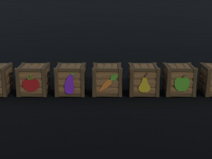 Cartoon farm asset Polygonal Style 3D Модель