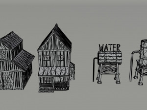 Cartoon farm asset Polygonal Style 3D Модель