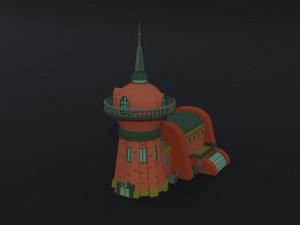 Cartoon Futuramma Planet express Polygonal Style 3D Model