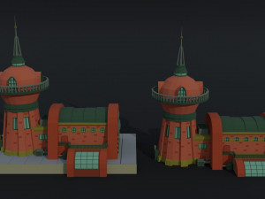Cartoon Futuramma Planet express Polygonal Style 3D Model