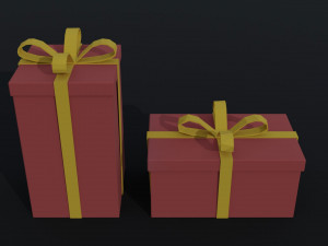 Cartoon Gift Boxes presents Polygonal Style 3D 모델
