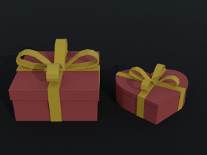 Cartoon Gift Boxes presents Polygonal Style 3D 모델
