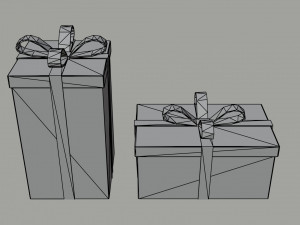 Cartoon Gift Boxes presents Polygonal Style 3D 모델